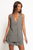 Miller Short Set Black Gingham