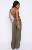 Core Strengths Wide Leg Pants Khaki