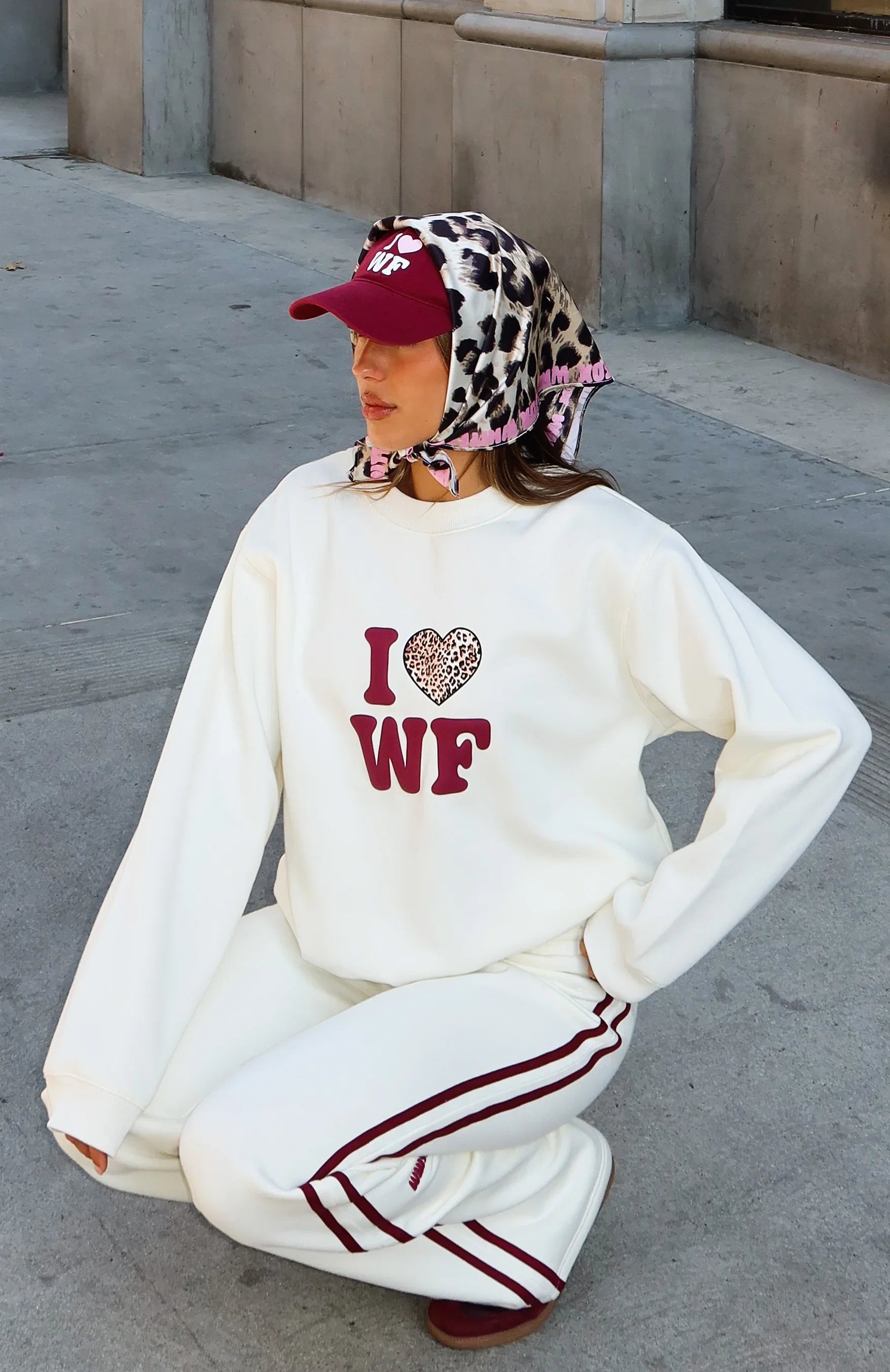 11th Street Out About Wide Leg Sweatpants Cake Batter