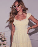 Zoella Tiered Ruffled Shoulders Maxi Dress