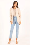 Myla Single Button Blazer Cream
