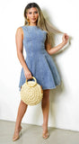 Hayes Denim Mini Dress Blue