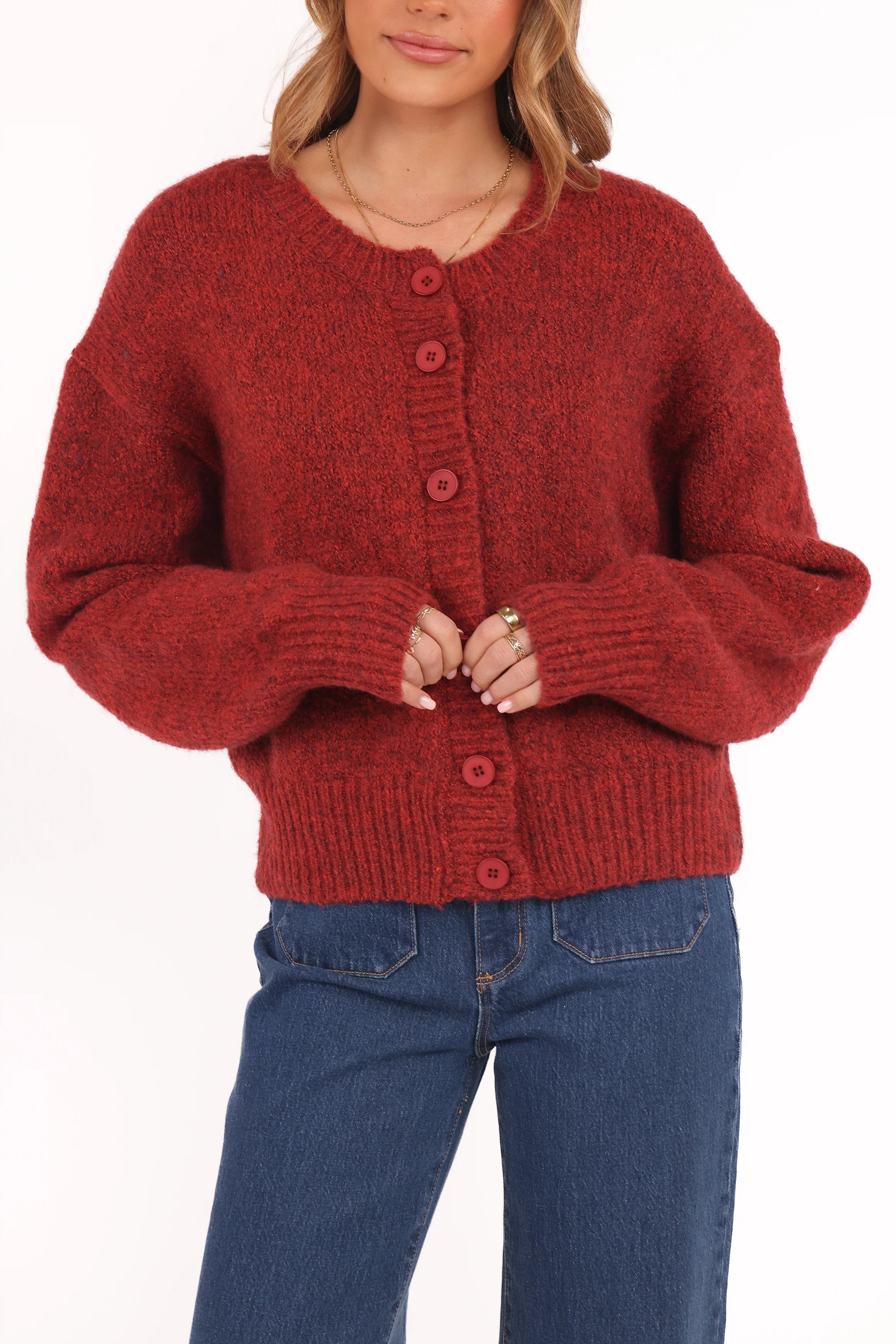 Lucah Cardigan Dark Red