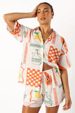 Piccolo Short Set White Orange