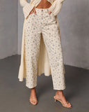 Prairie Bloom Floral Barrel Leg Pants
