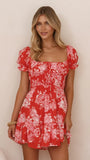 Kori Mini Dress Red Floral
