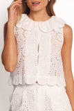 Nimi Eyelet Short Set White