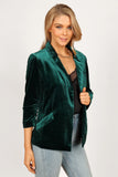 Vera Velvet Blazer Green