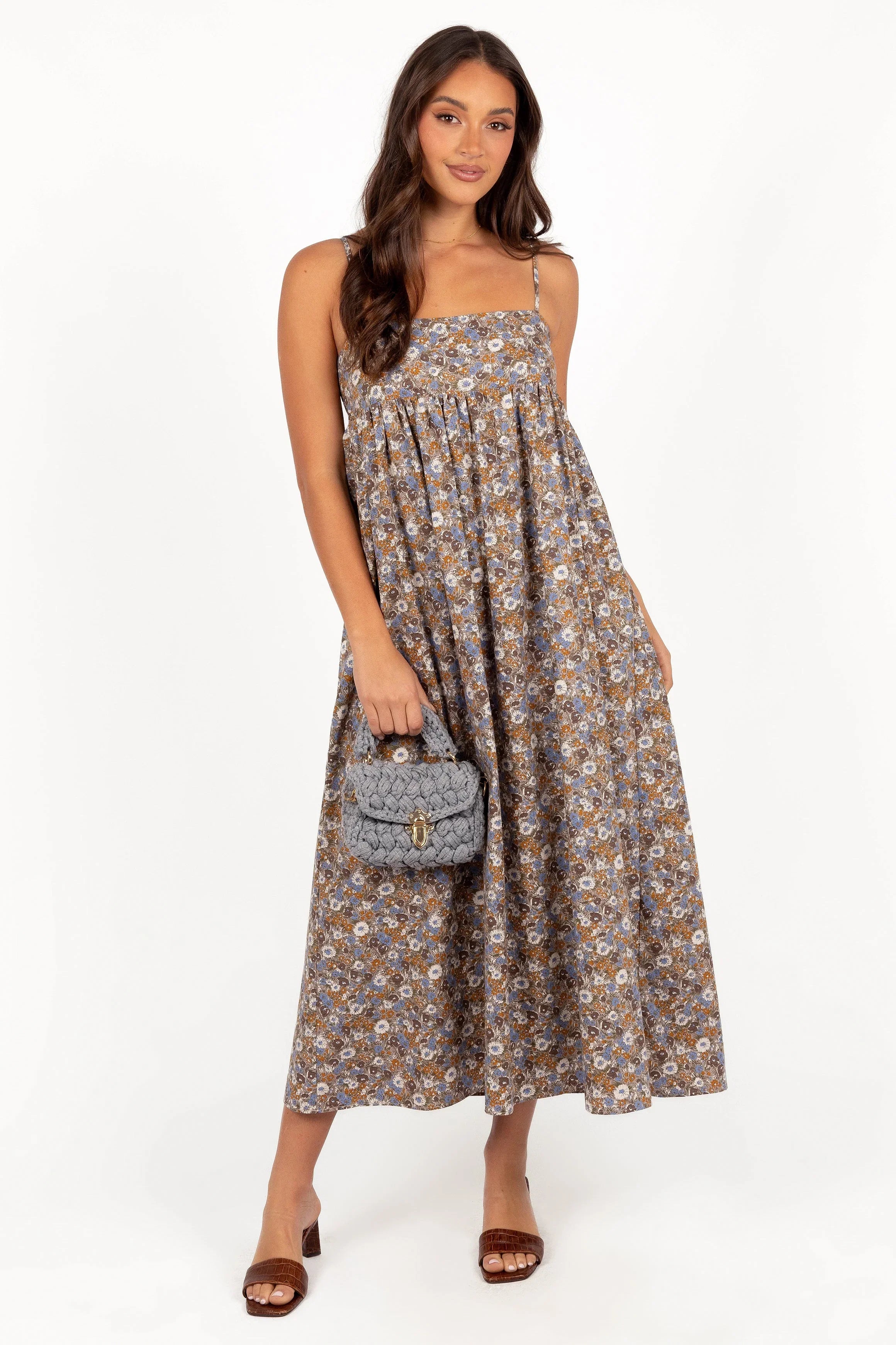 Andy Maxi Dress Olive Ditsy Floral