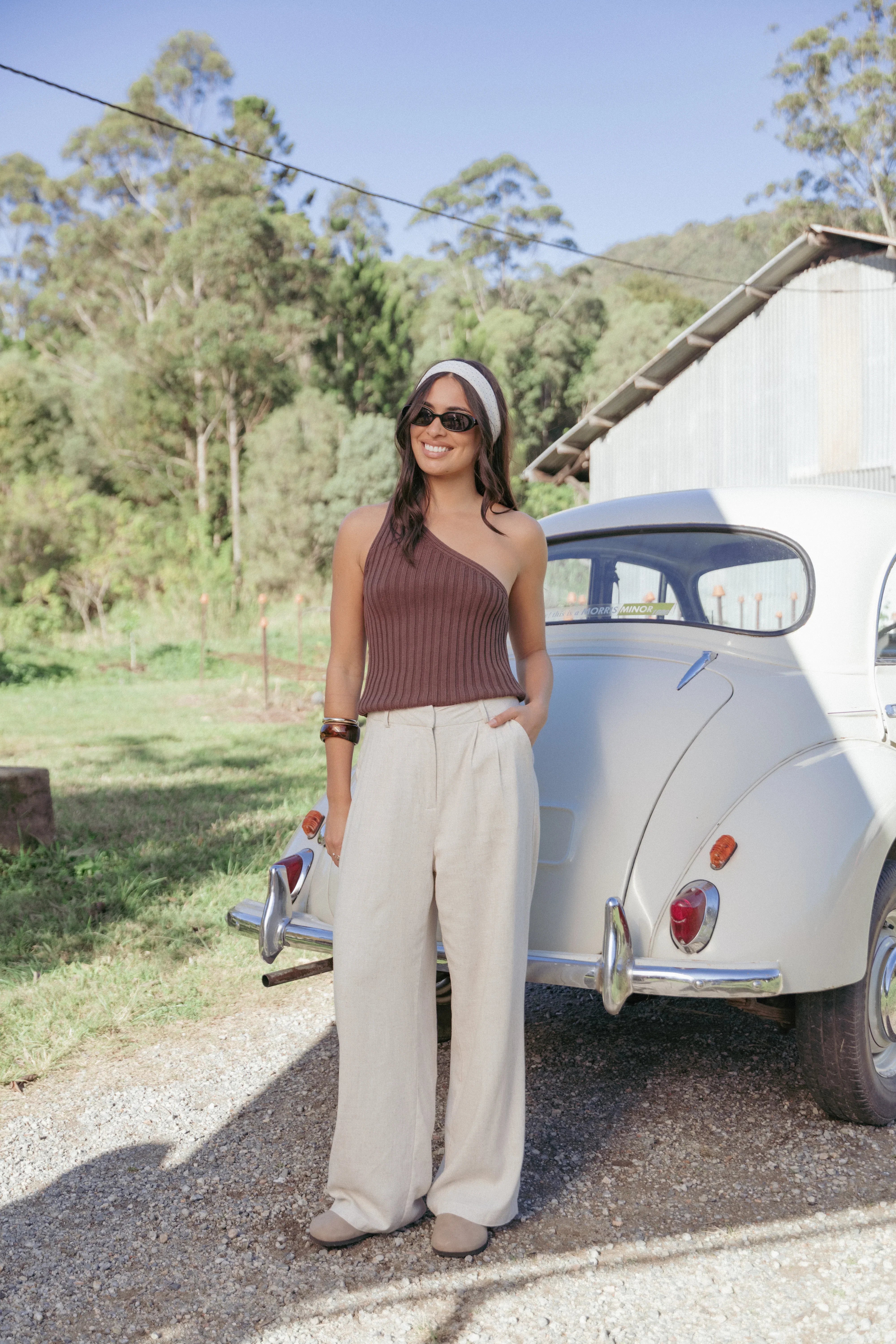 Dean Linen Pants Beige