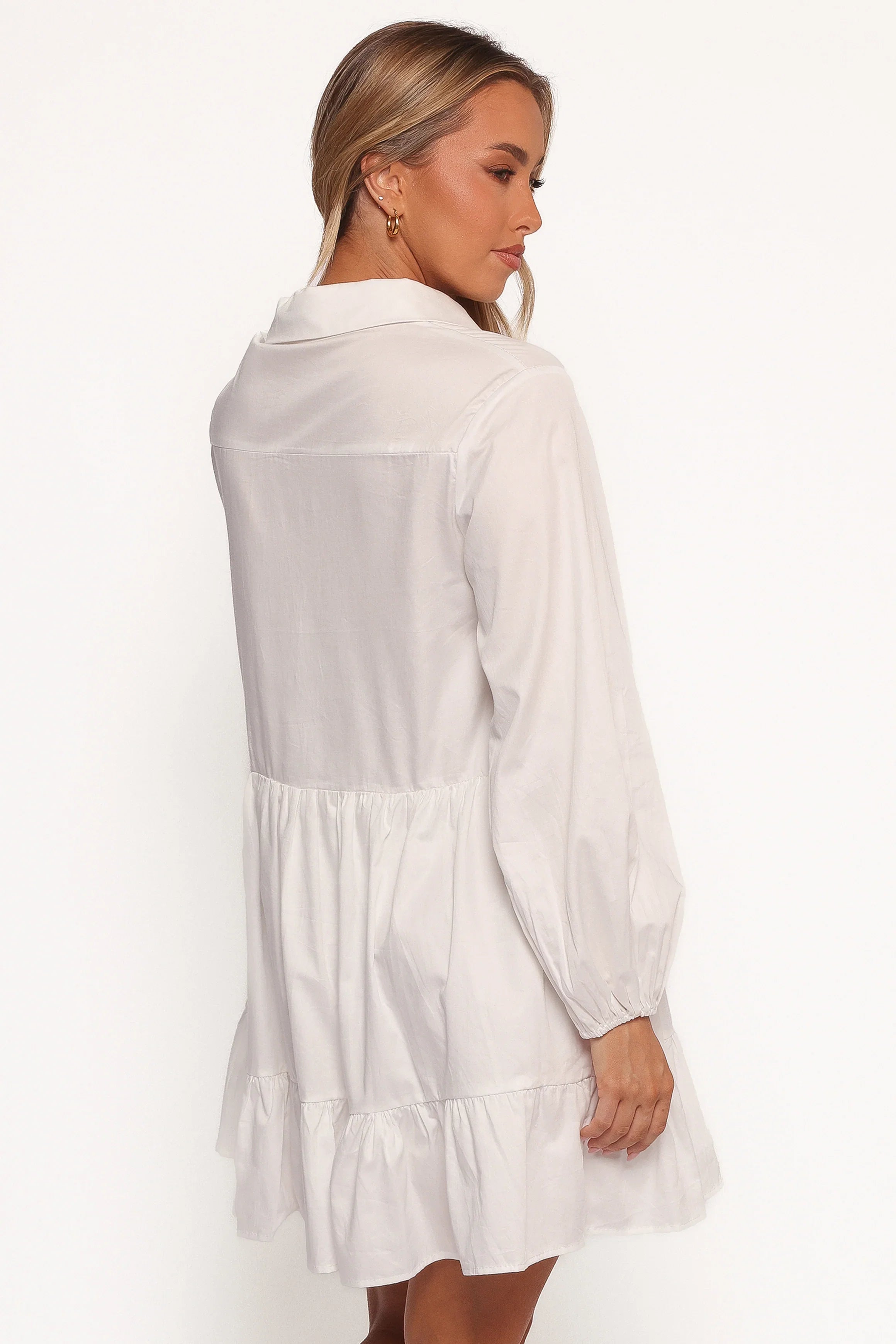 Carlotta Long Sleeve Mini Dress White
