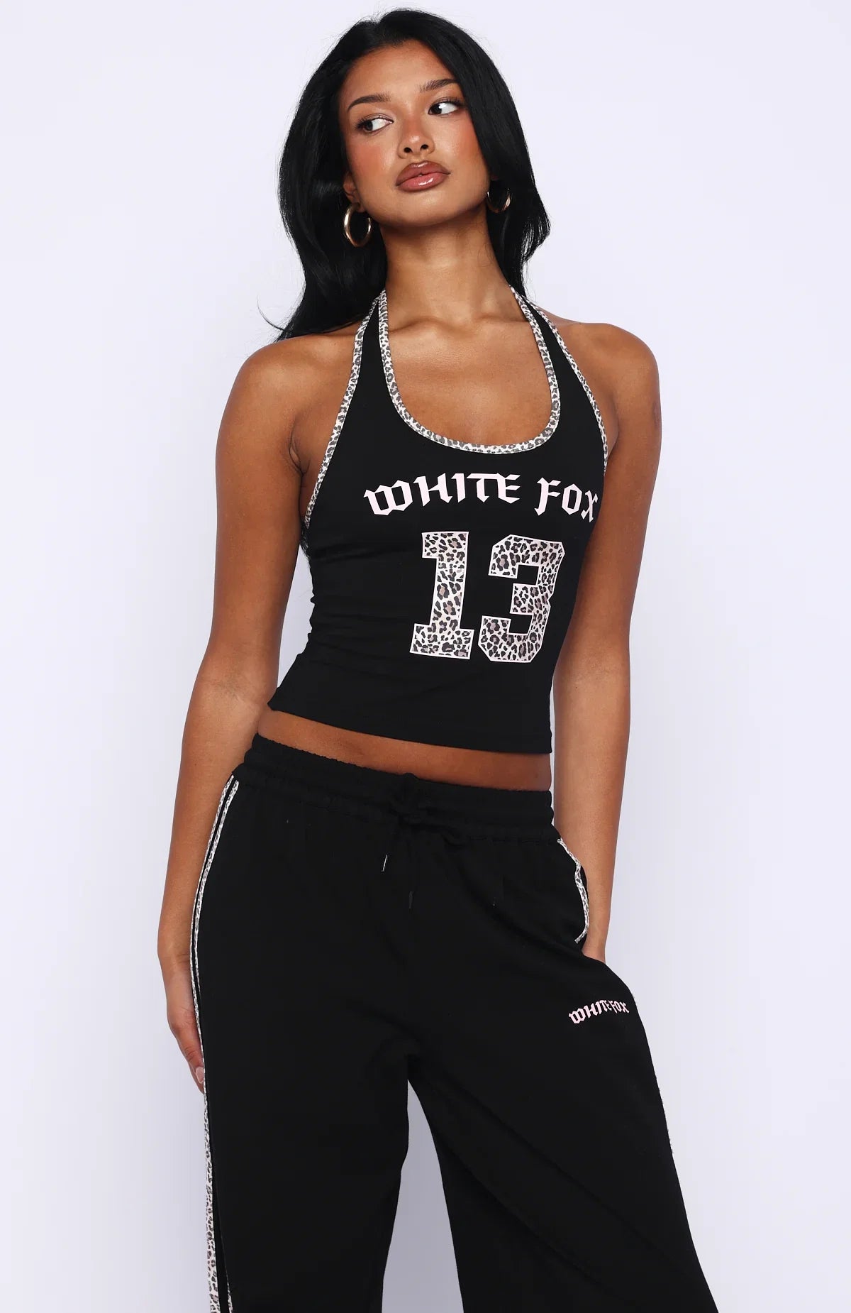 Boss Babe Vibes Halter Top Black