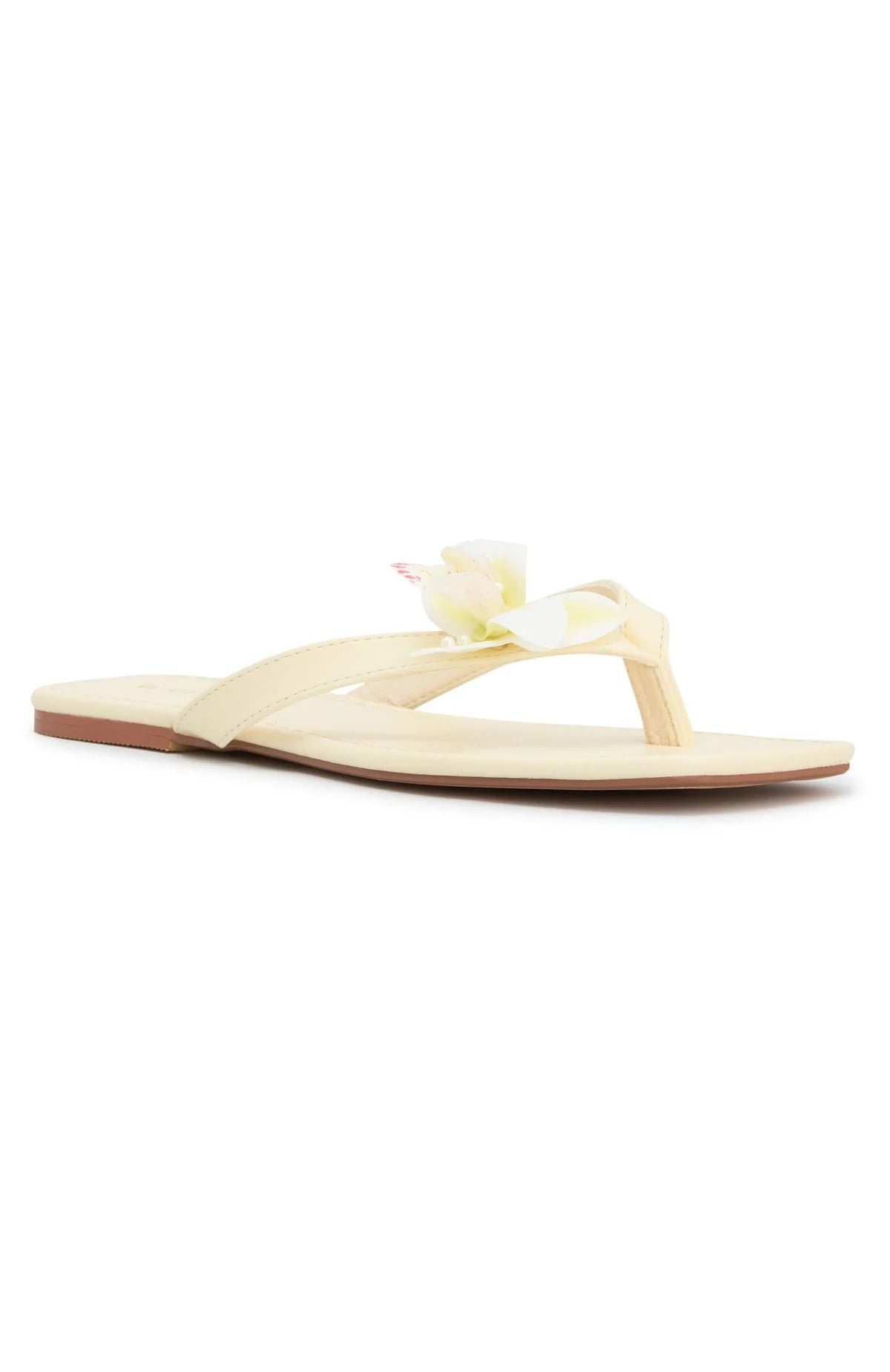 Lathan Orchid Thong Sandals Lemon