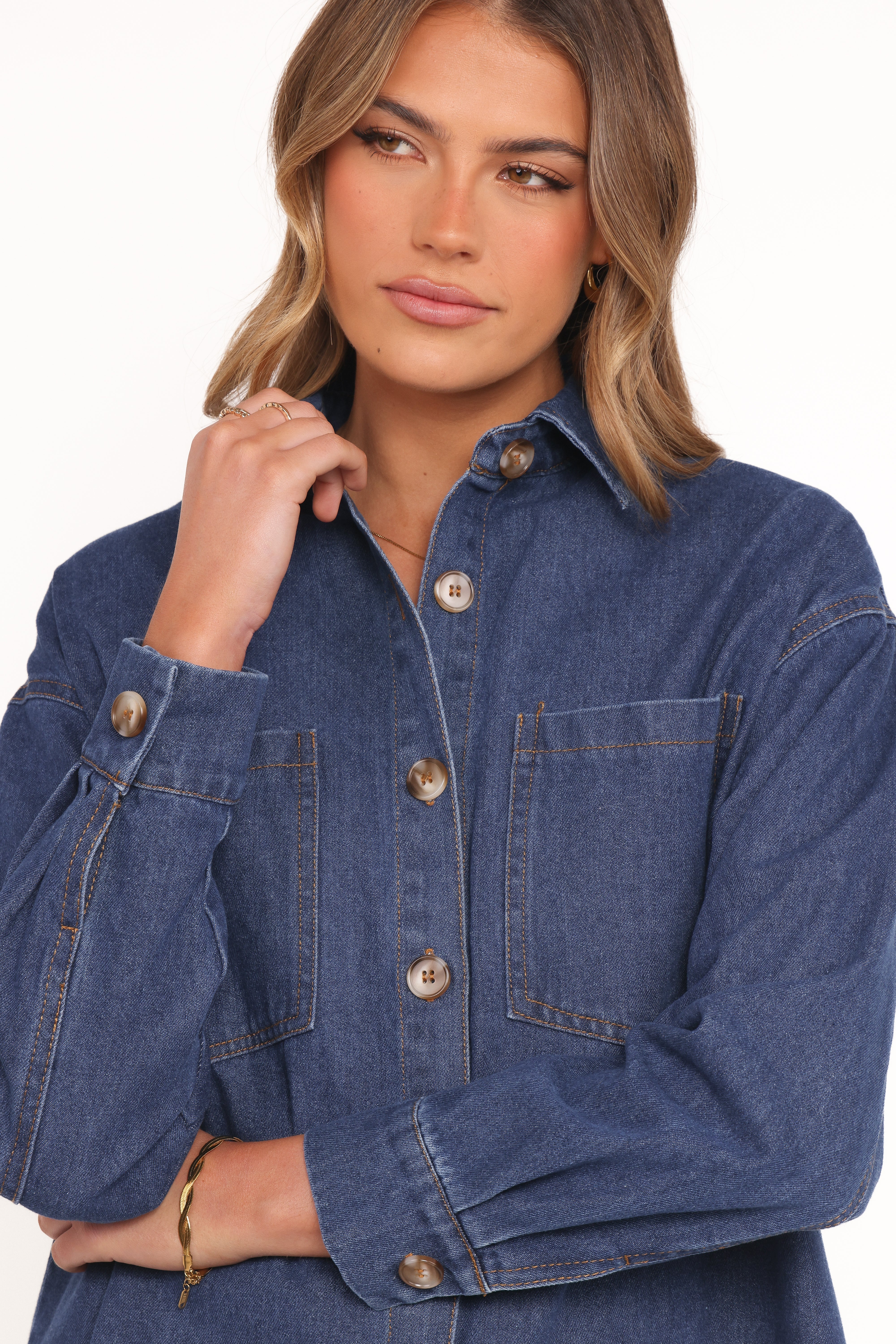 Anicia Denim Shirt Dark