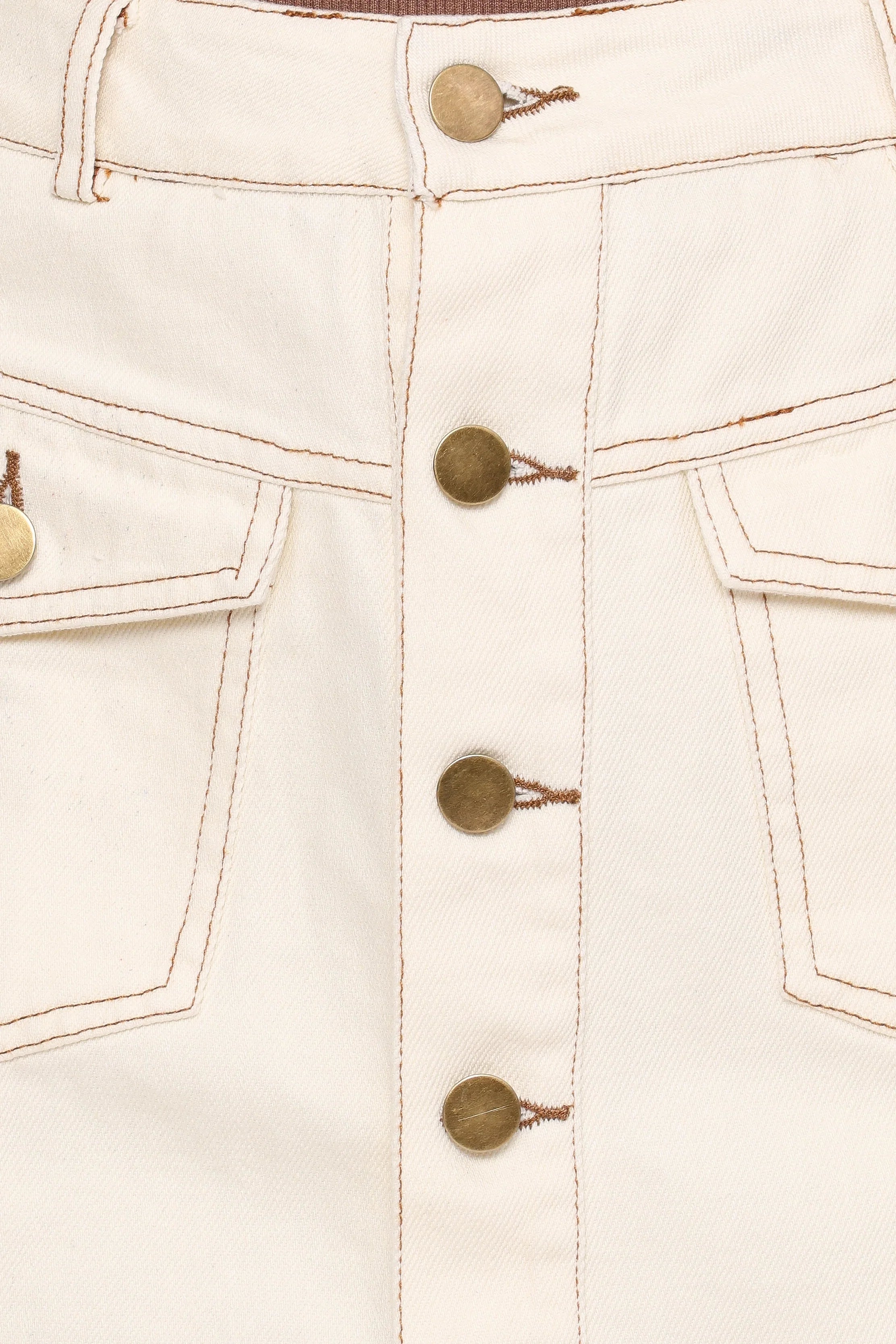 Presley Denim Skort Bone