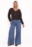 Henderson Thick Knit Cardigan Brown