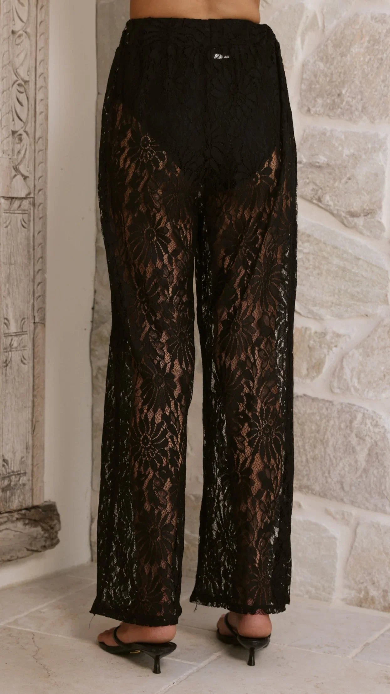 Santana Lace Pants Black
