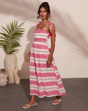 Sun Reverie Abstract Striped Maxi Dress