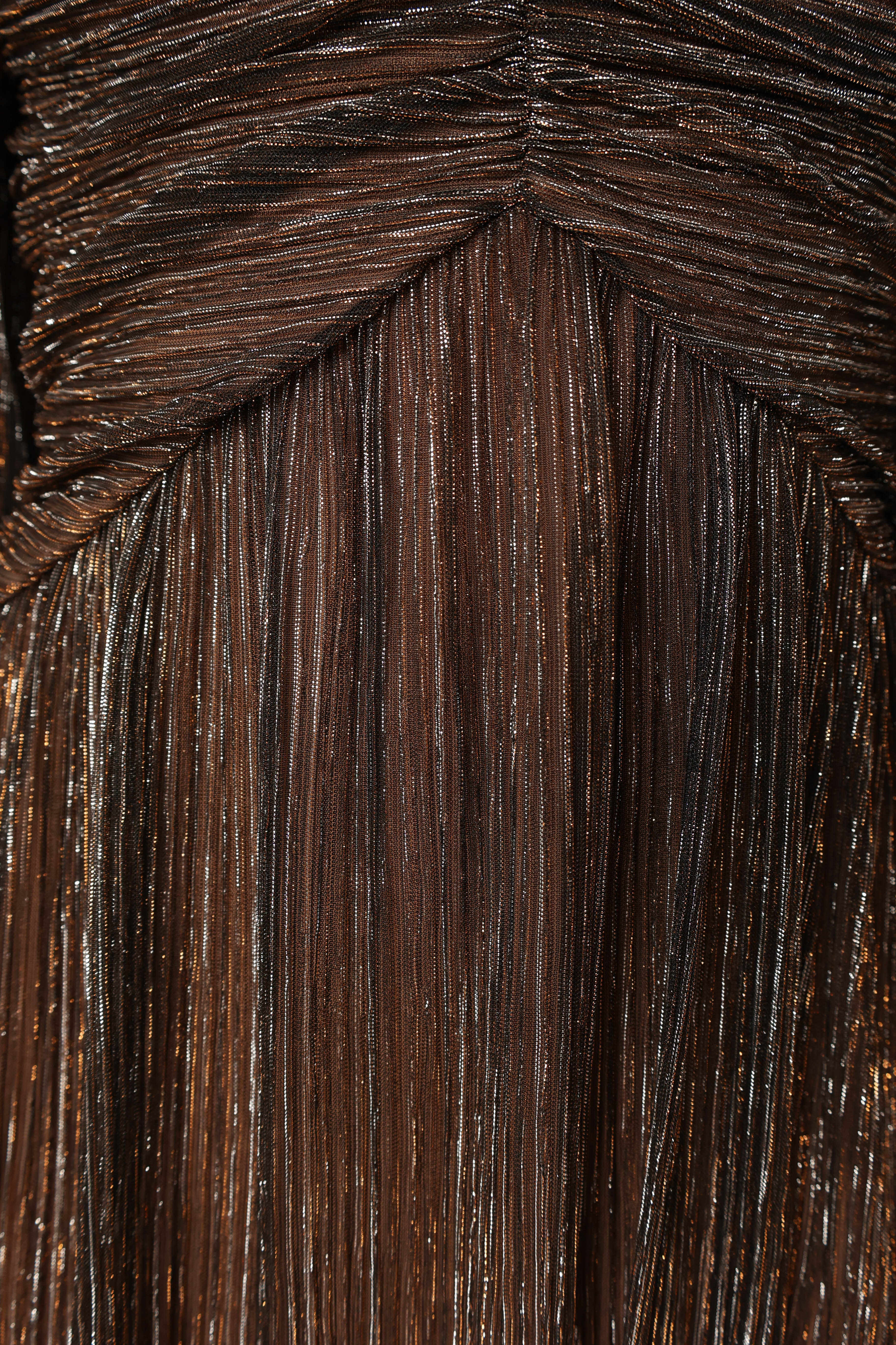 Lustre Long Sleeve Midi Dress Bronze