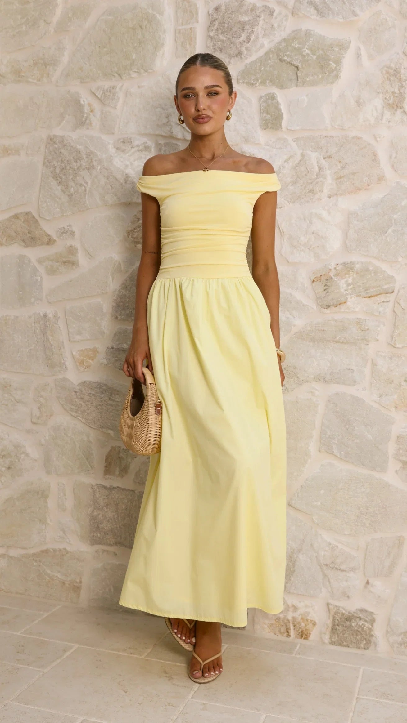Immy Midi Dress Yellow