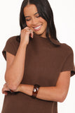 Wright Knit Mini Dress Chocolate Brown