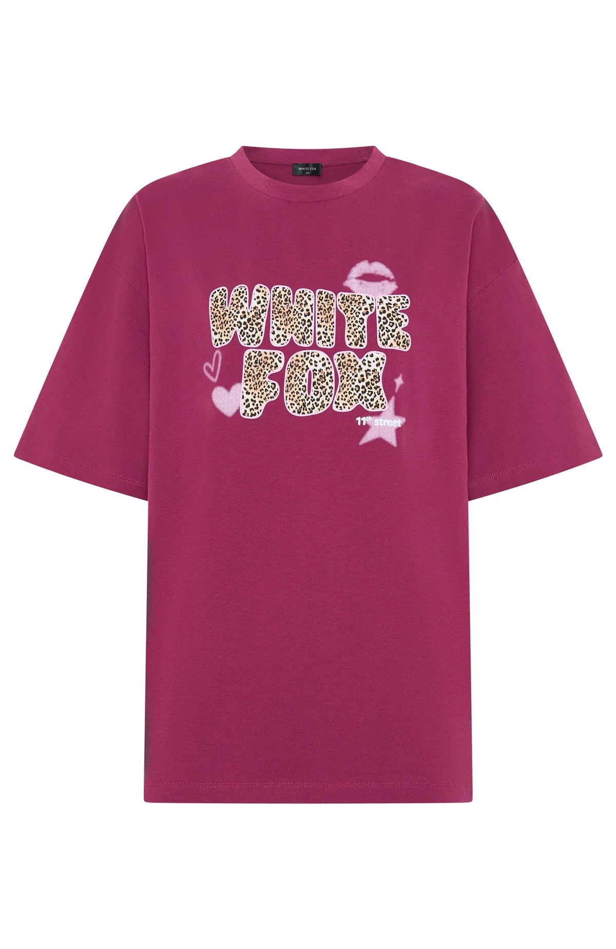11th Street Shes So Lucky Oversized Tee Very Berry