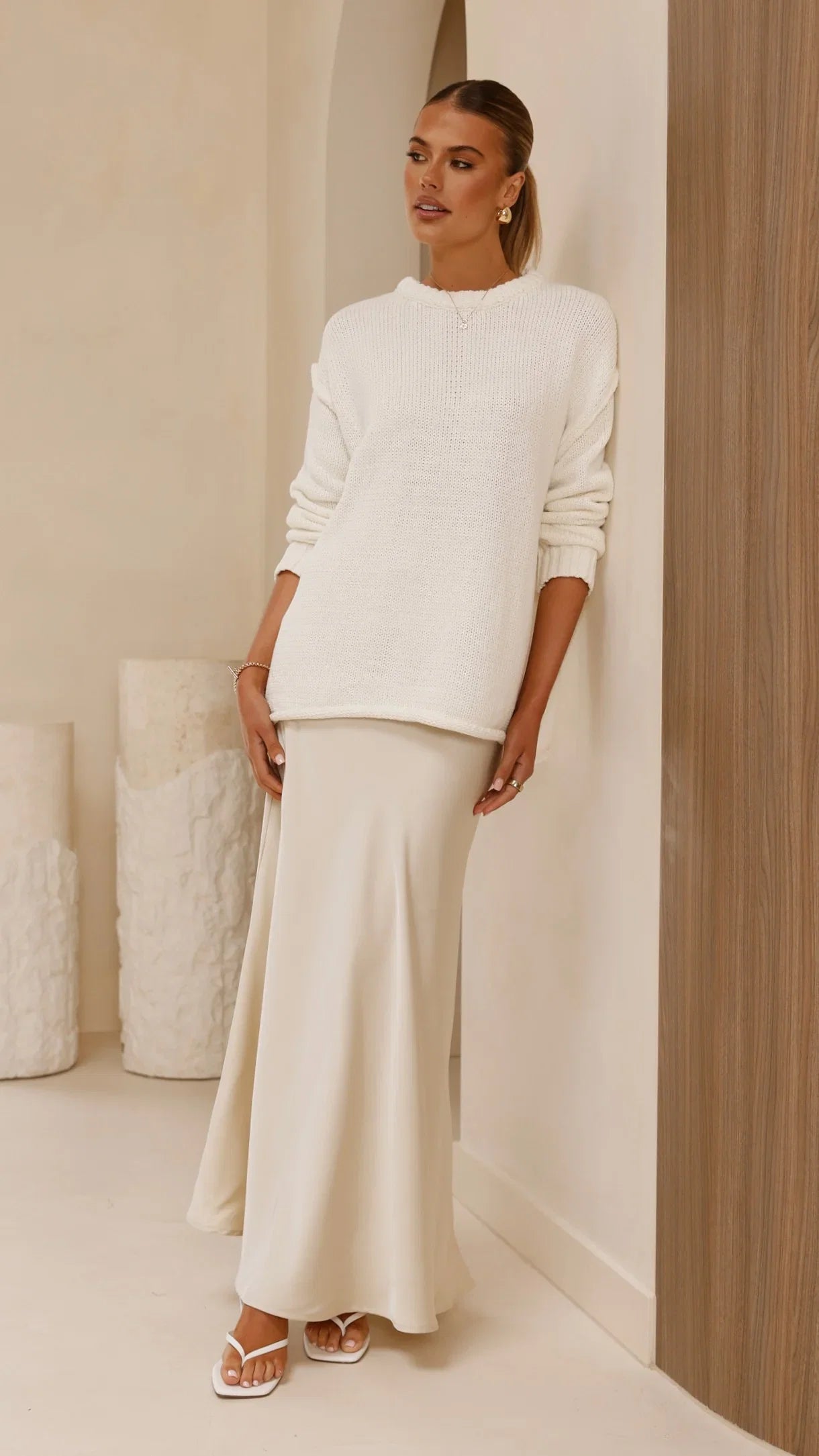 Delvine Knit Jumper Cream