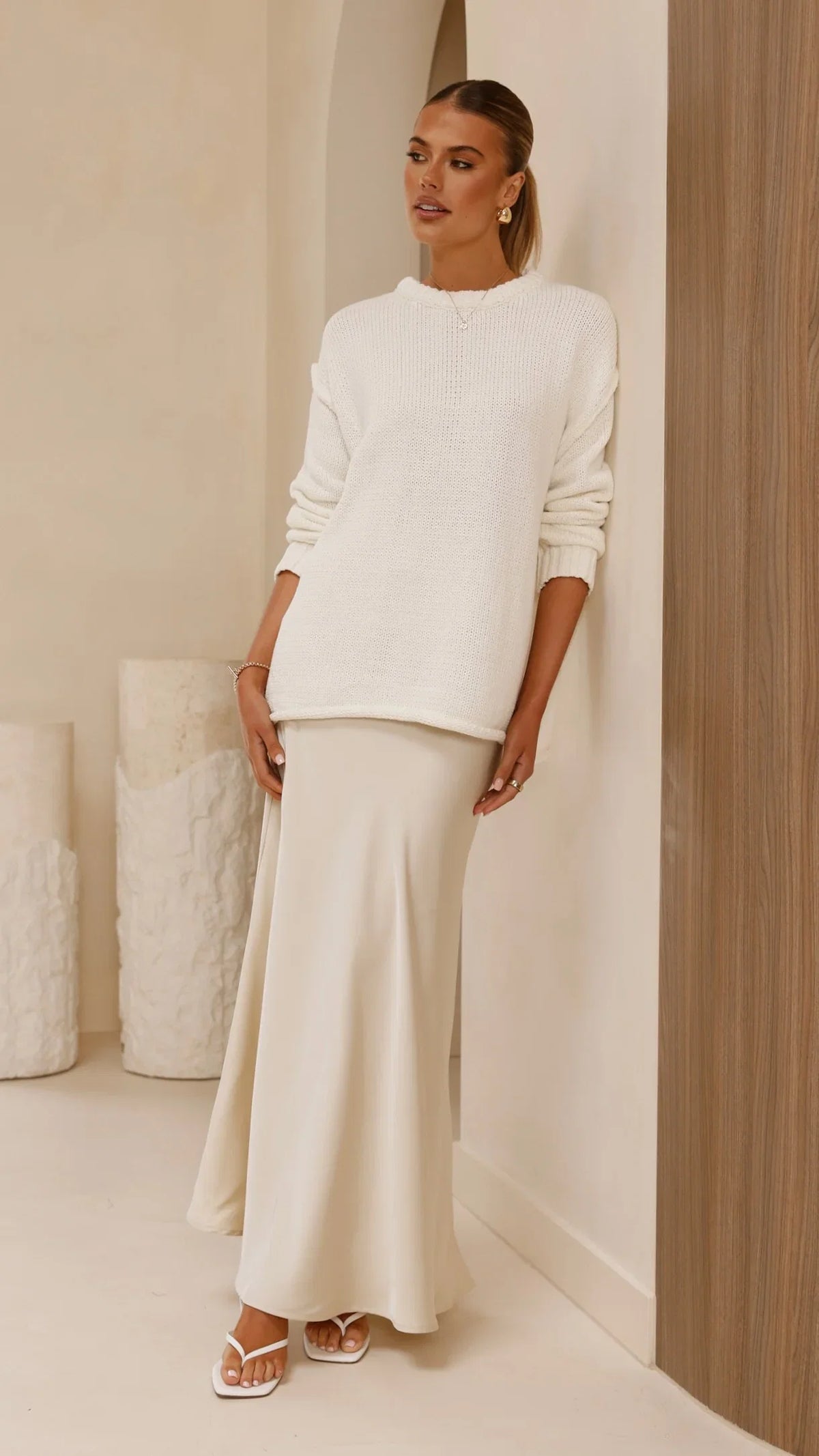 Delvine Knit Jumper Cream