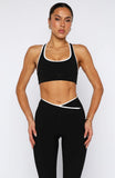 Mindset Sports Bra Black White