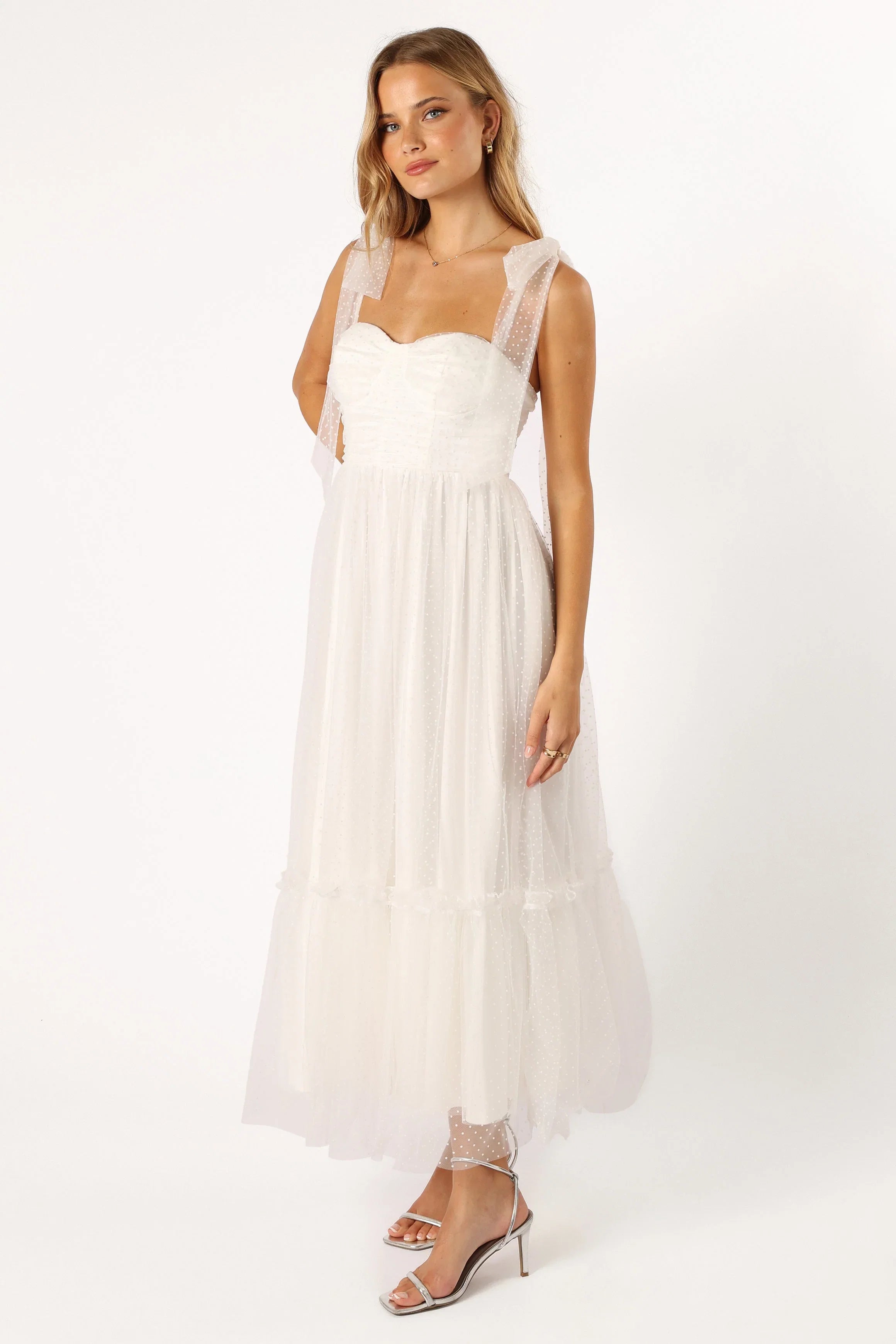 Floret Midi Dress Off White