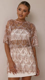 Lira Sequin Tee Pink