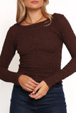 Warren Long Sleeve Top Brown