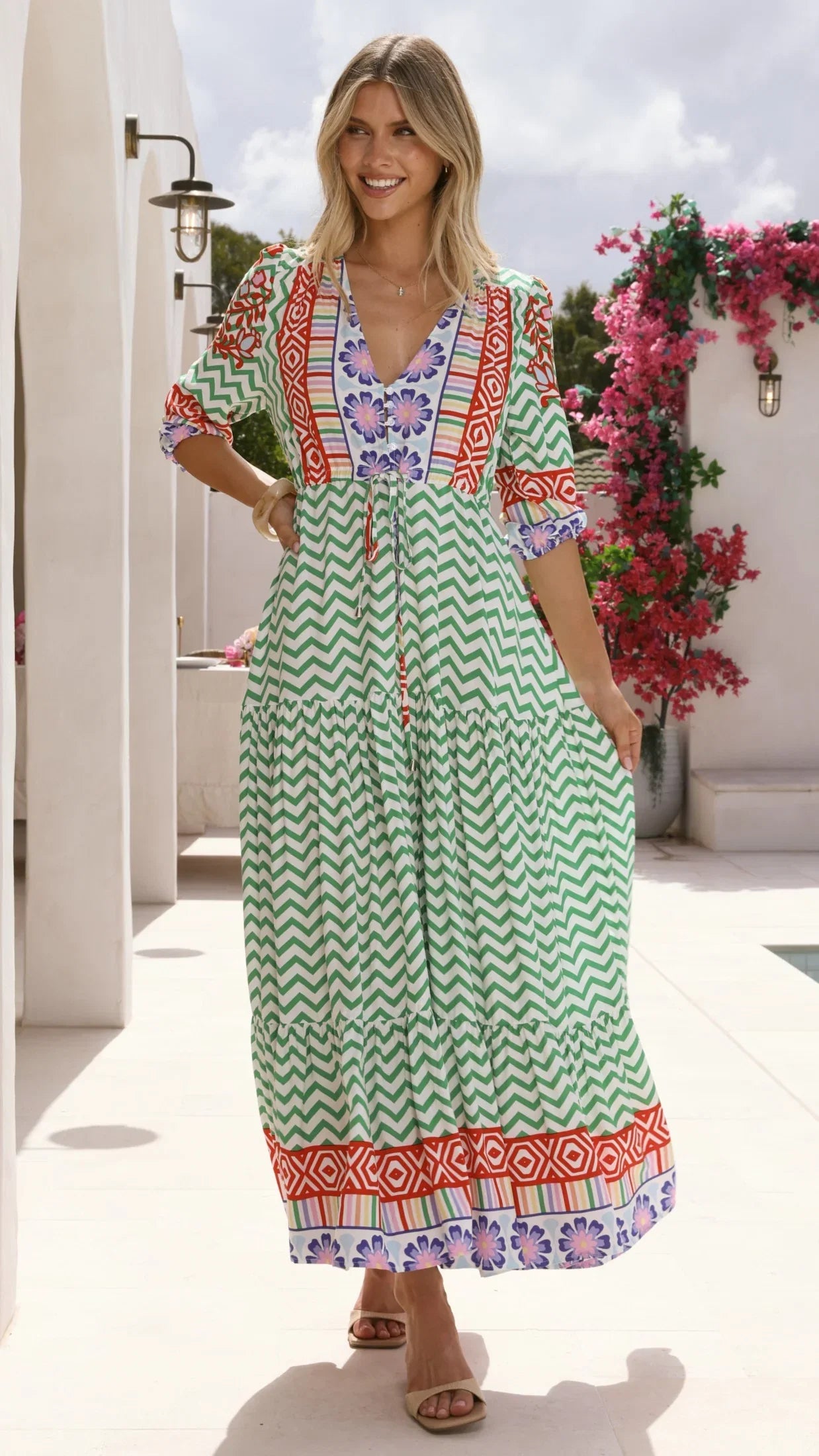 Tessa Maxi Dress Ziggy Print