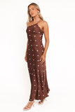 Anika Maxi Dress Brown Polka Dot