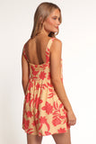 Nani Romper Red Yellow Paisley Floral
