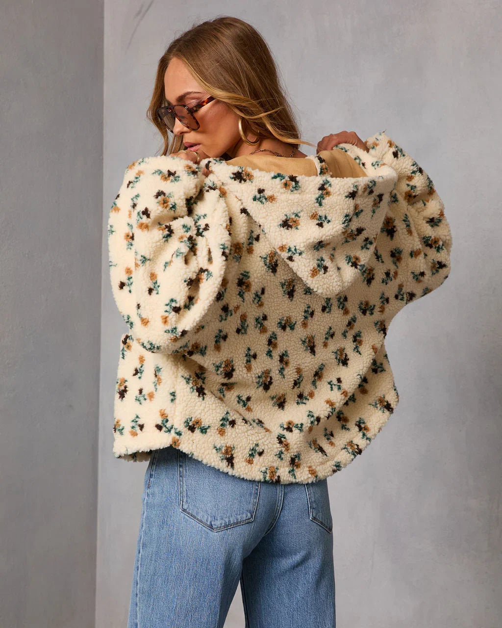 Marayla Sherpa Print Standard Jacket