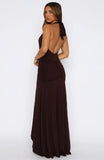 Grande Dame Maxi Dress Chocolate