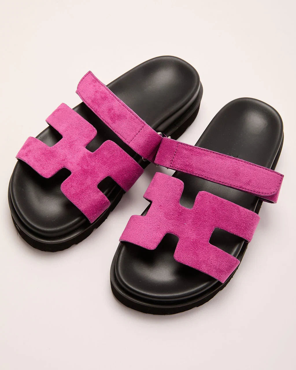 Kensington Faux Suede Platform Slides