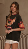 Mayhem Oversized T Shirt Black Red