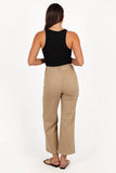 Parson Wide Leg Pant Taupe