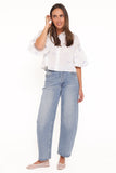 Luneth Button Up Blouse White