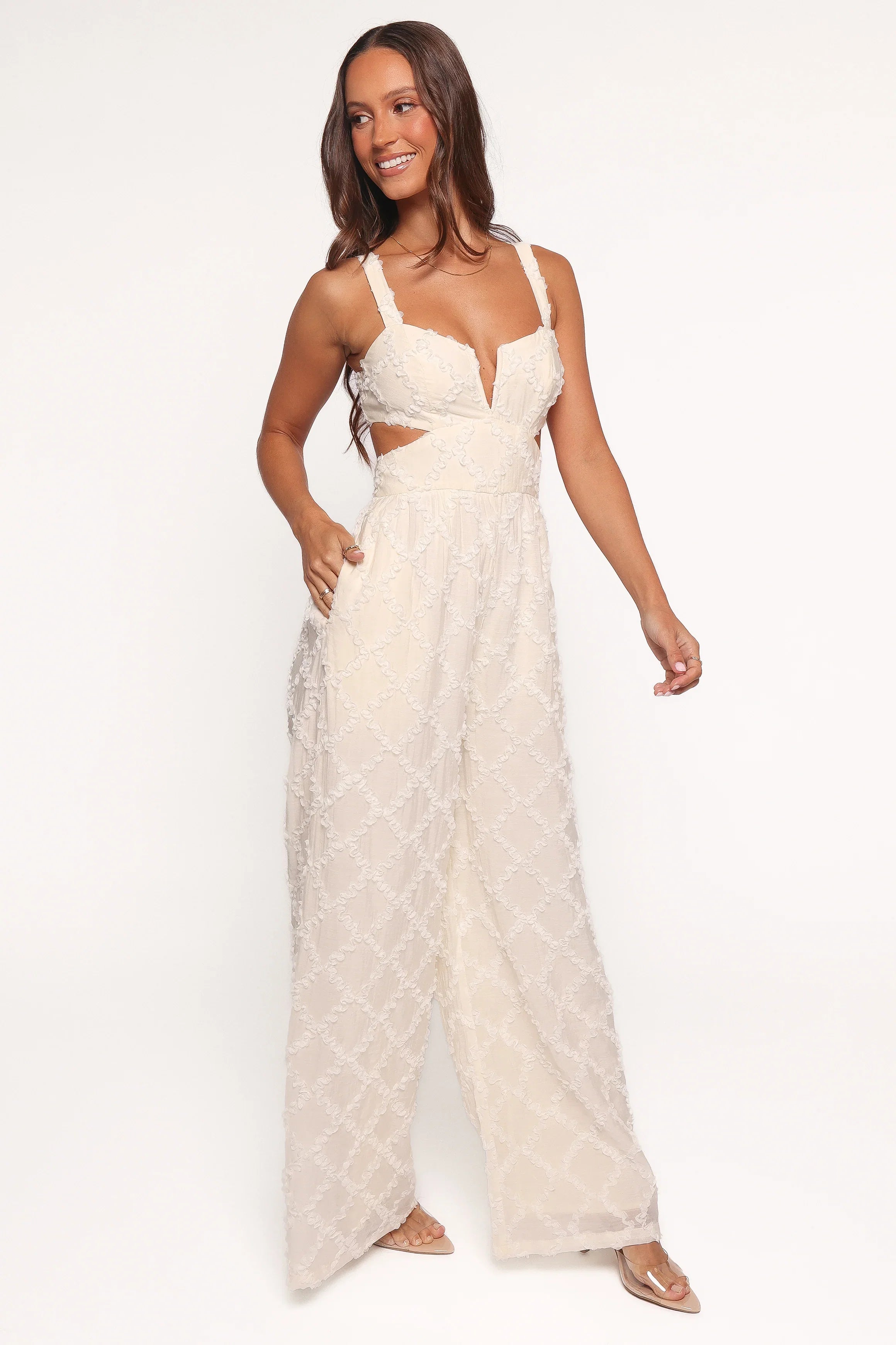 Avella Cutout Jumpsuit White