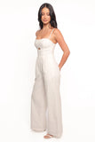 Metra Scalloped Jumpsuit White