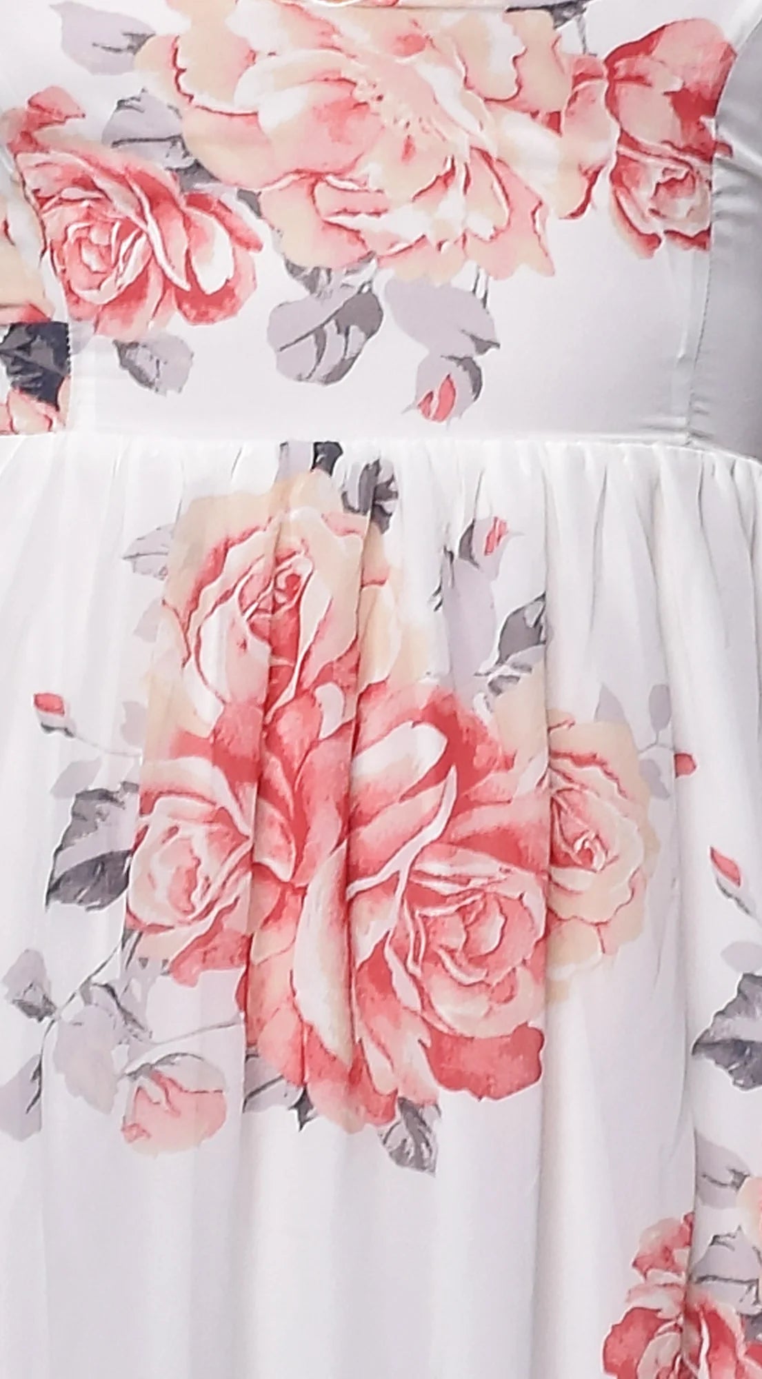 Fayola White Floral Print Maxi Dress