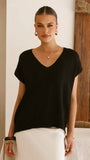 Stelaria Knit Top Black