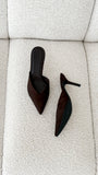 Karey Heel Dark Cacao Suede