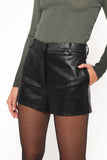 Fable Leather Shorts Black