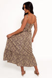 Karie Midi Dress Olive Dark Purple