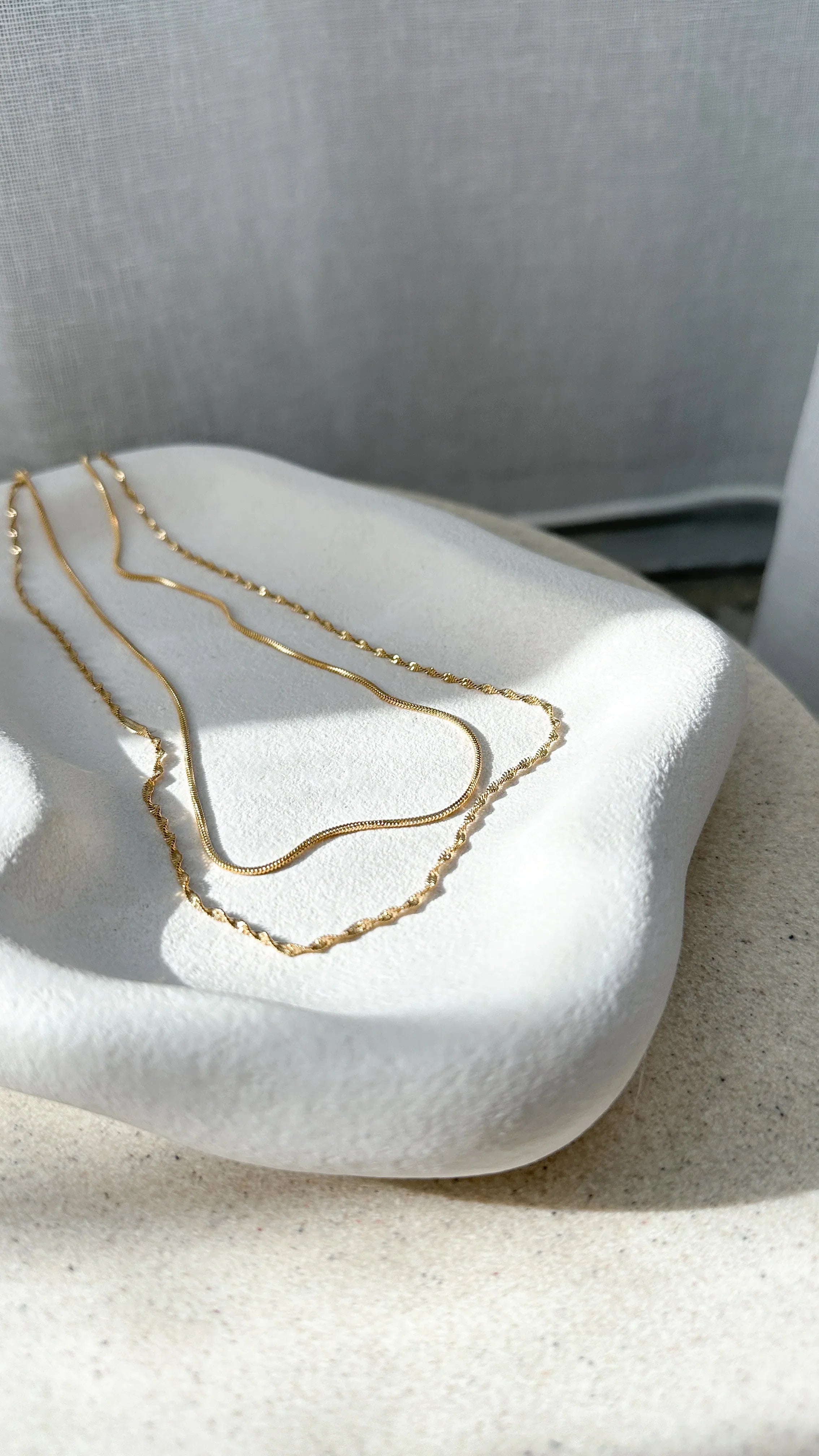 Sarah Twist Necklace Set Gold