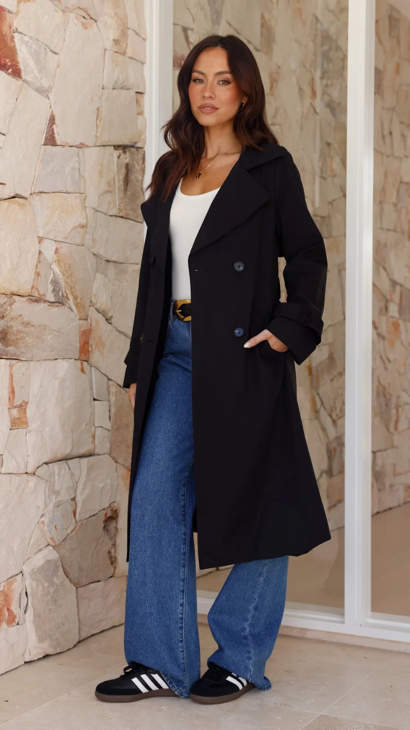 Byron Trench Coat Black